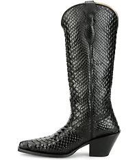 Justin Boots Reba Queen Python Leather Western Boots