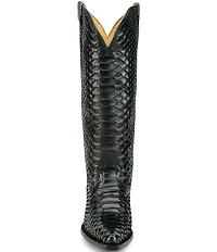 Justin Boots Reba Queen Python Leather Western Boots