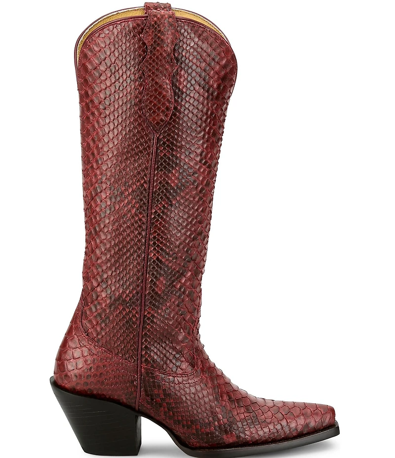 Justin Boots Reba Queen Python Leather Western Boots