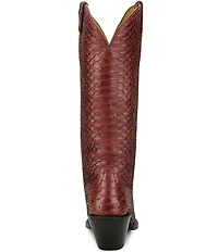 Justin Boots Reba Queen Python Leather Western Boots