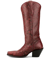 Justin Boots Reba Queen Python Leather Western Boots