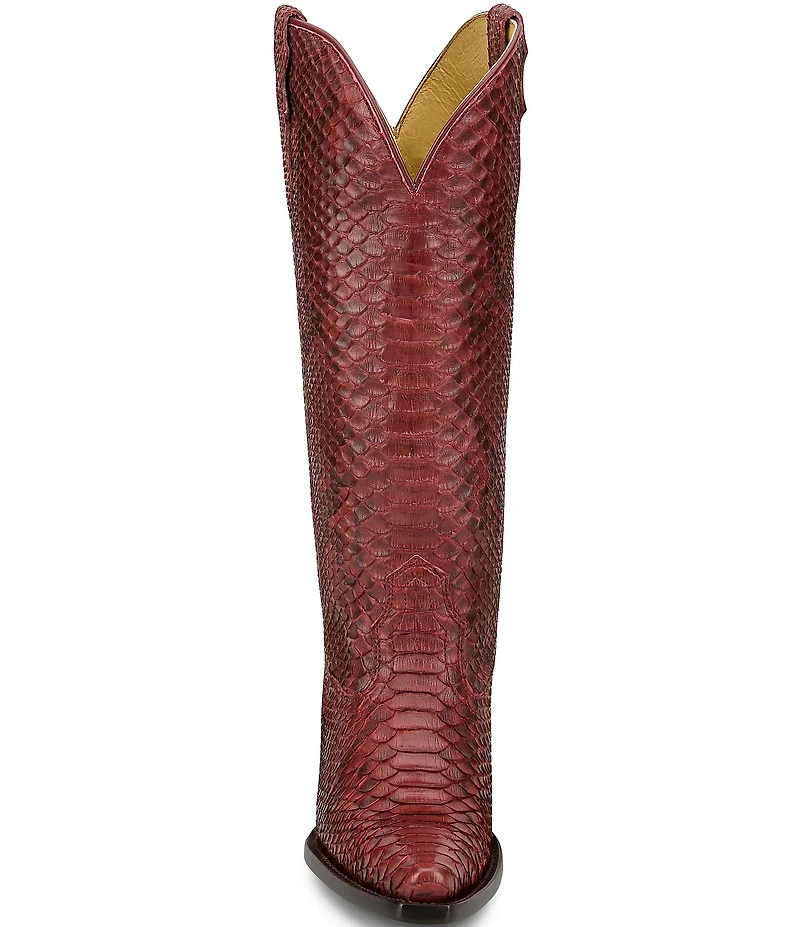 Justin Boots Reba Queen Python Leather Western Boots