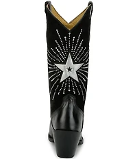 Justin Boots Reba Radio Suede and Leather Studded Western Boots