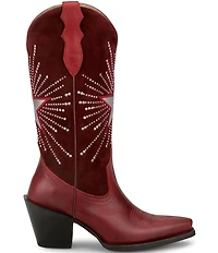 Justin Boots Reba Radio Suede and Leather Studded Western Boots