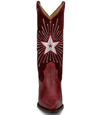 Justin Boots Reba Radio Suede and Leather Studded Western Boots