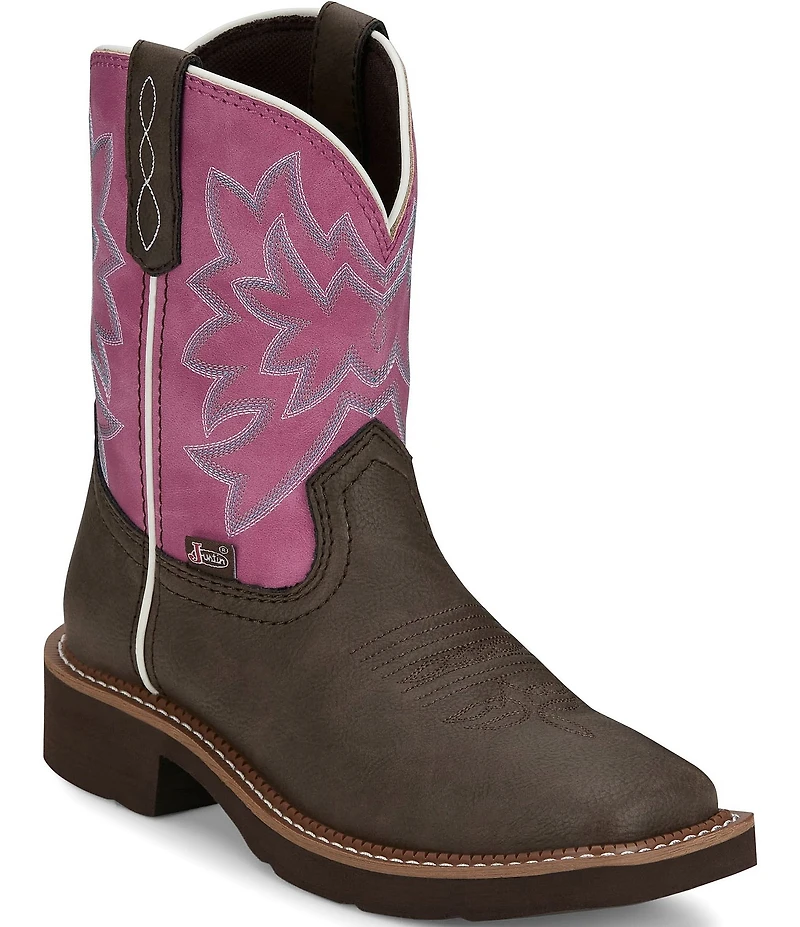 Justin Boots Sunny Leather Mid Calf Western Boots