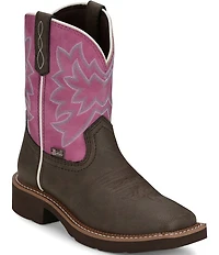 Justin Boots Sunny Leather Mid Calf Western Boots