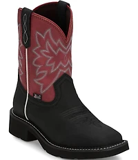 Justin Boots Sunny Leather Mid Calf Western Boots