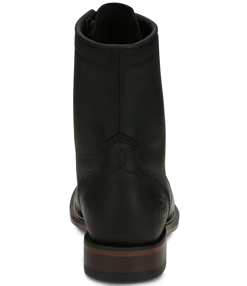 Justin Boots Mckean Leather Kiltie Lace Up Booties