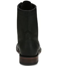 Justin Boots Mckean Leather Kiltie Lace Up Booties