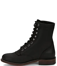 Justin Boots Mckean Leather Kiltie Lace Up Booties