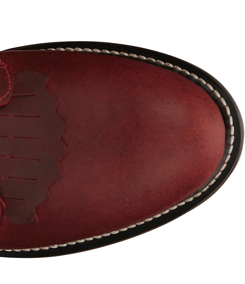 Justin Boots Mckean Leather Kiltie Lace Up Booties