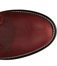 Justin Boots Mckean Leather Kiltie Lace Up Booties