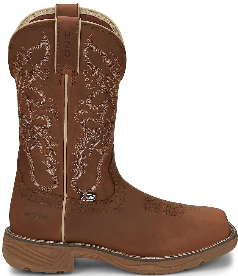 Justin Boots Rush Leather Waterproof Nano Composite Western Boots