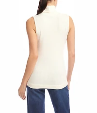 Karen Kane Brushed Rib Knit Turtleneck Tank
