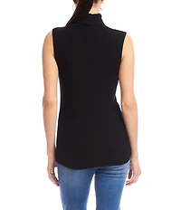 Karen Kane Brushed Rib Knit Turtleneck Tank
