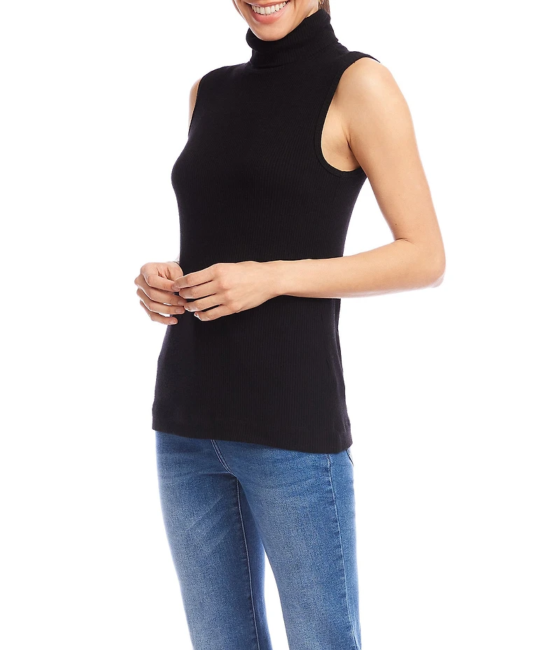 Karen Kane Brushed Rib Knit Turtleneck Tank
