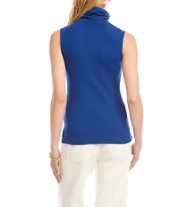 Karen Kane Brushed Rib Knit Turtleneck Tank