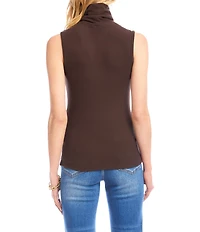 Karen Kane Brushed Rib Knit Turtleneck Tank