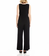 Karen Kane Camila Travel Jersey V-Neck Sleeveless Jumpsuit