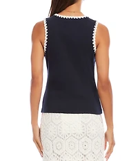 Karen Kane Contrast Edge Stitch Tank Top