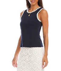 Karen Kane Contrast Edge Stitch Tank Top