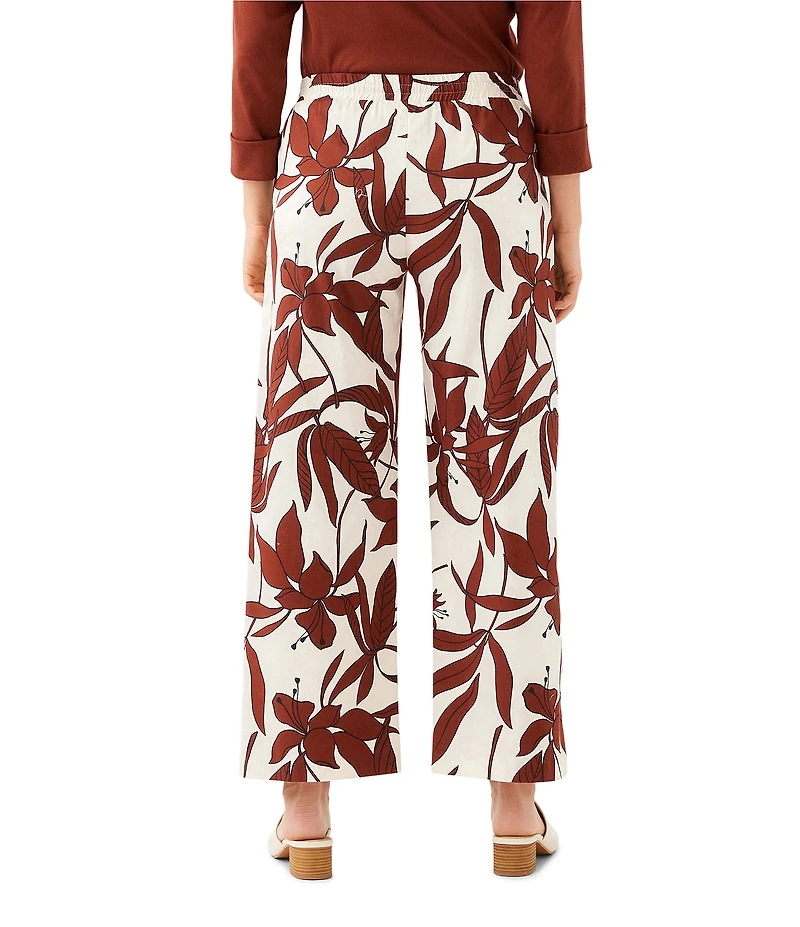 Karen Kane Coordinating Coco Bloom Stretch Woven Drawstring Ankle Pants