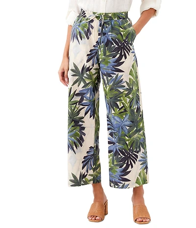 Karen Kane Coordinating Island Palms Drawstring Ankle Pants