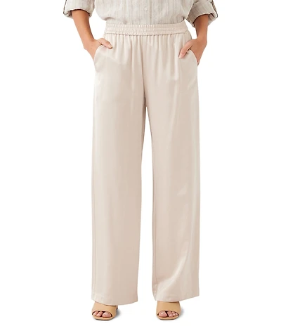 Karen Kane Coordinating Satin High Rise Wide Leg Pants