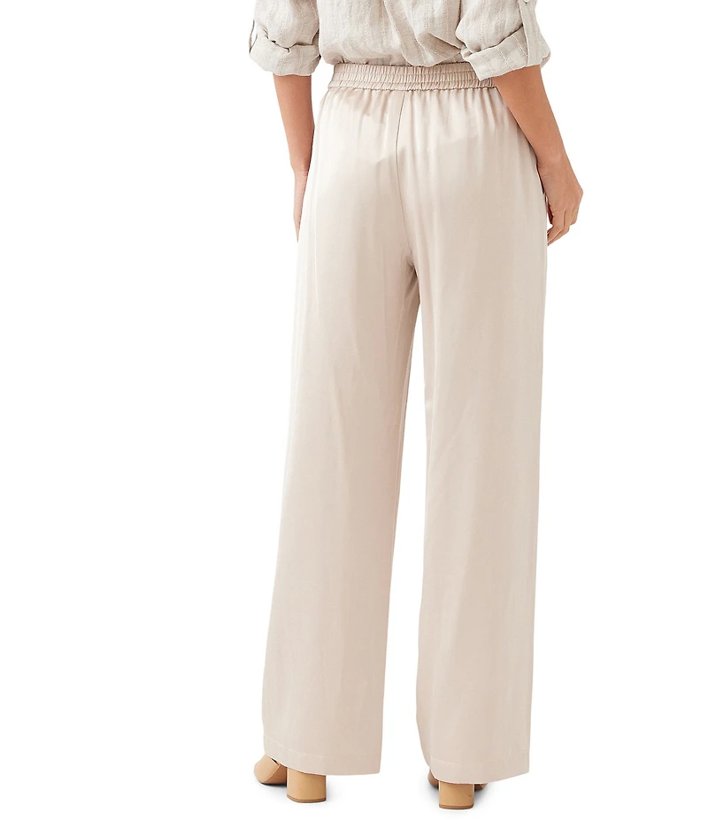 Karen Kane Coordinating Satin High Rise Wide Leg Pants