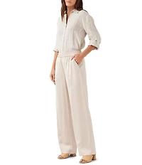 Karen Kane Coordinating Satin High Rise Wide Leg Pants
