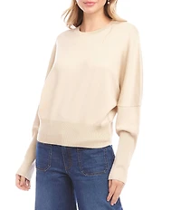 Karen Kane Crew Neck Dolman Sleeve Knit Top