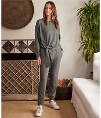 Karen Kane Crew Neck Long Sleeve Side Tie Top