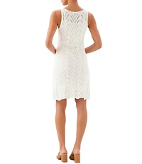 Karen Kane Crochet Scoop Neck Sleeveless A-Line Dress