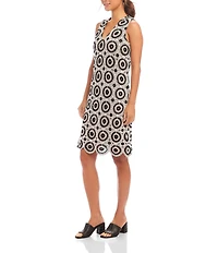 Karen Kane Crochet V-Neck Sleeveless Shift Dress