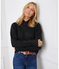 Karen Kane Crossover V-Neck Shawl Collar Long Sleeve Soft Knit Pullover