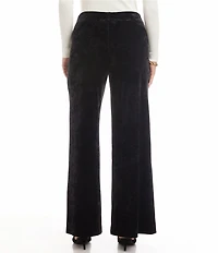 Karen Kane Crushed Velvet Wide Leg Pull On Pants