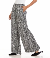 Karen Kane Daisy Crepe Printed Wide Leg Pants