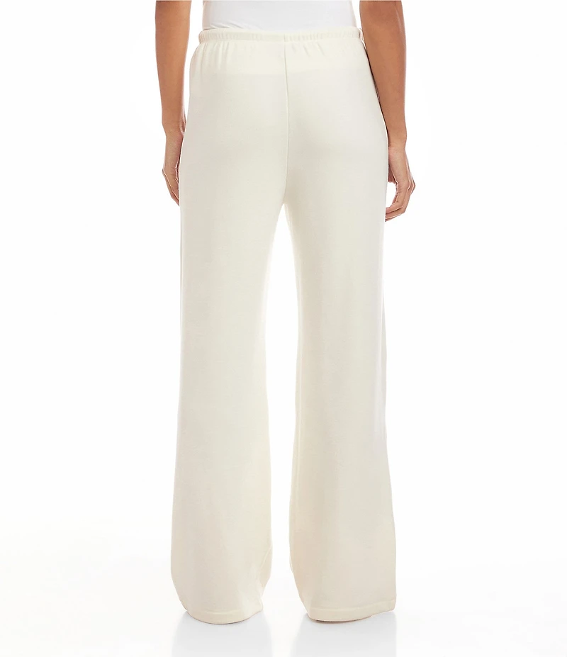 Karen Kane Double Knit Coordinating Pintuck Drawstring Wide Leg Sweatpants