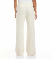 Karen Kane Double Knit Coordinating Pintuck Drawstring Wide Leg Sweatpants