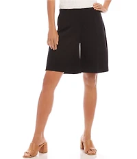 Karen Kane Double Stretch Twill A-Line Shorts