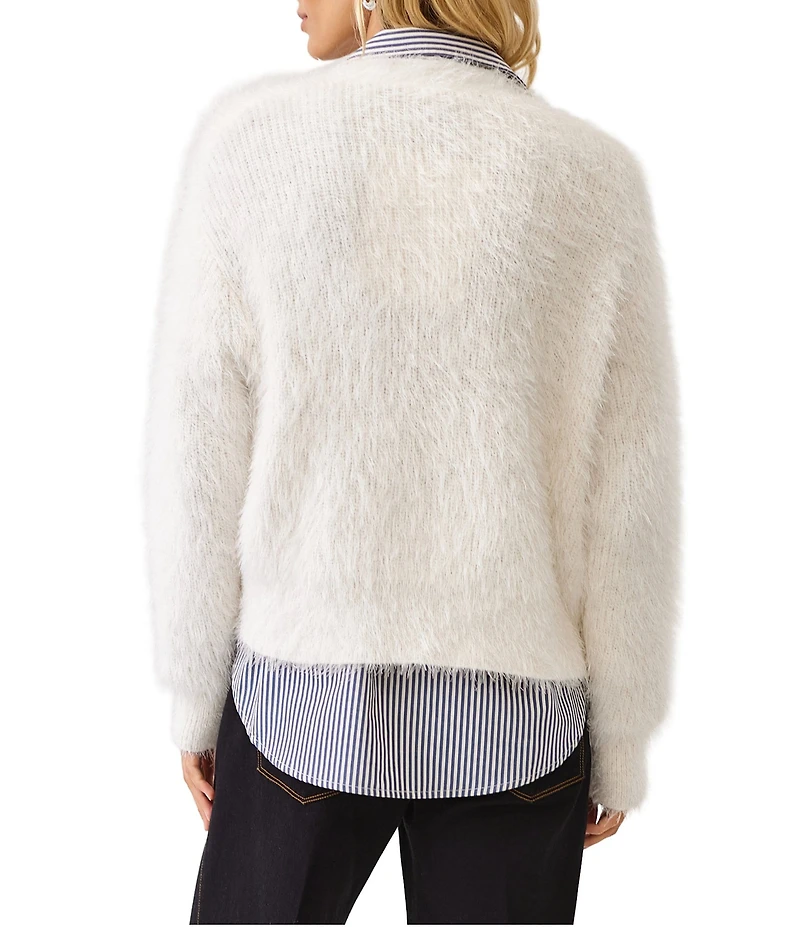 Karen Kane Eyelash Knit Open Front Cardigan