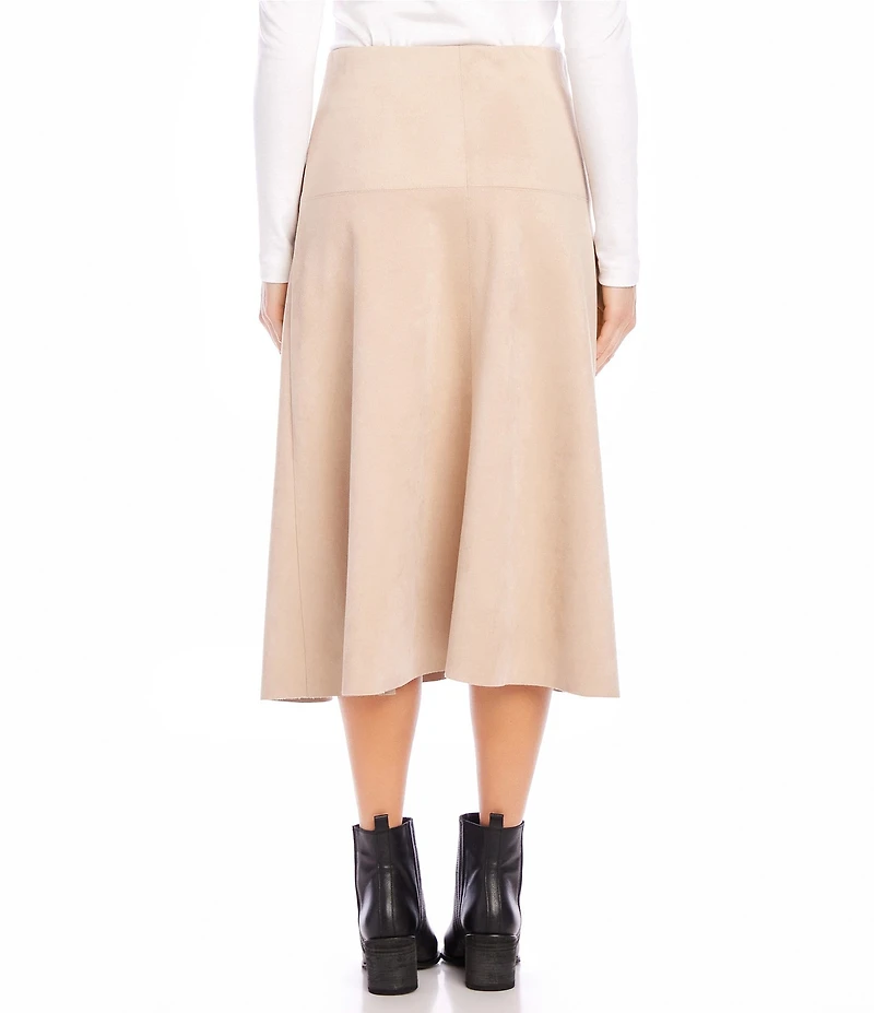 Karen Kane Faux Suede Midi Skirt