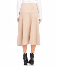Karen Kane Faux Suede Midi Skirt