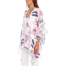 Karen Kane Floral 3/4 Sleeve Open Front Kimono