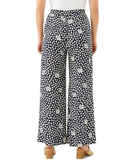Karen Kane Floral Crepe High Rise Wide Leg Pants