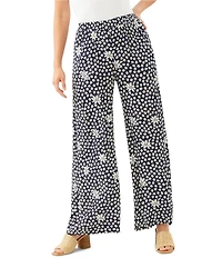 Karen Kane Floral Crepe High Rise Wide Leg Pants