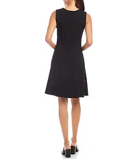 Karen Kane Jersey Scoop Neck Sleeveless Fit & Flare Dress
