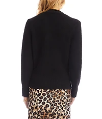 Karen Kane Knit Long Sleeve Faux Wrap Top