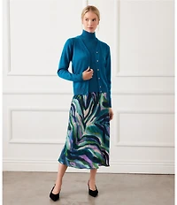 Karen Kane Knit V-Neck Long Sleeve Button Front Cardigan